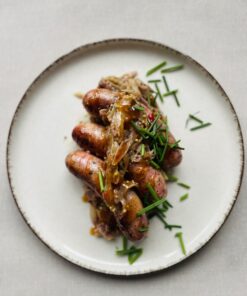 Pieczona biała kiełbasa